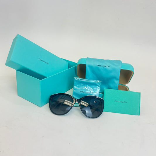 Tiffany & Co. TF4134B Black/Blue Cat Eye Sunglasses 56mm TF/4134/B 8134-3B