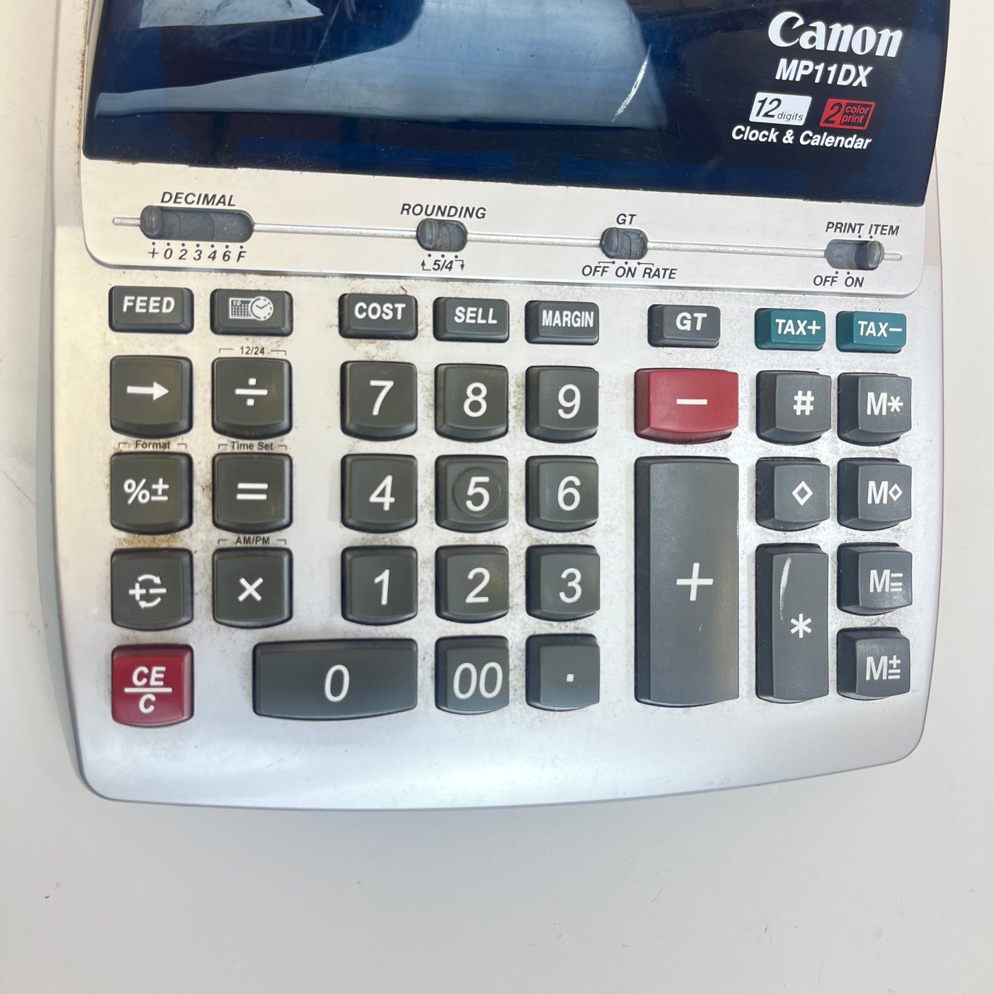 Canon MP-11DX 12 Digit 2 Color Desktop Printing Adding Machine Calculator