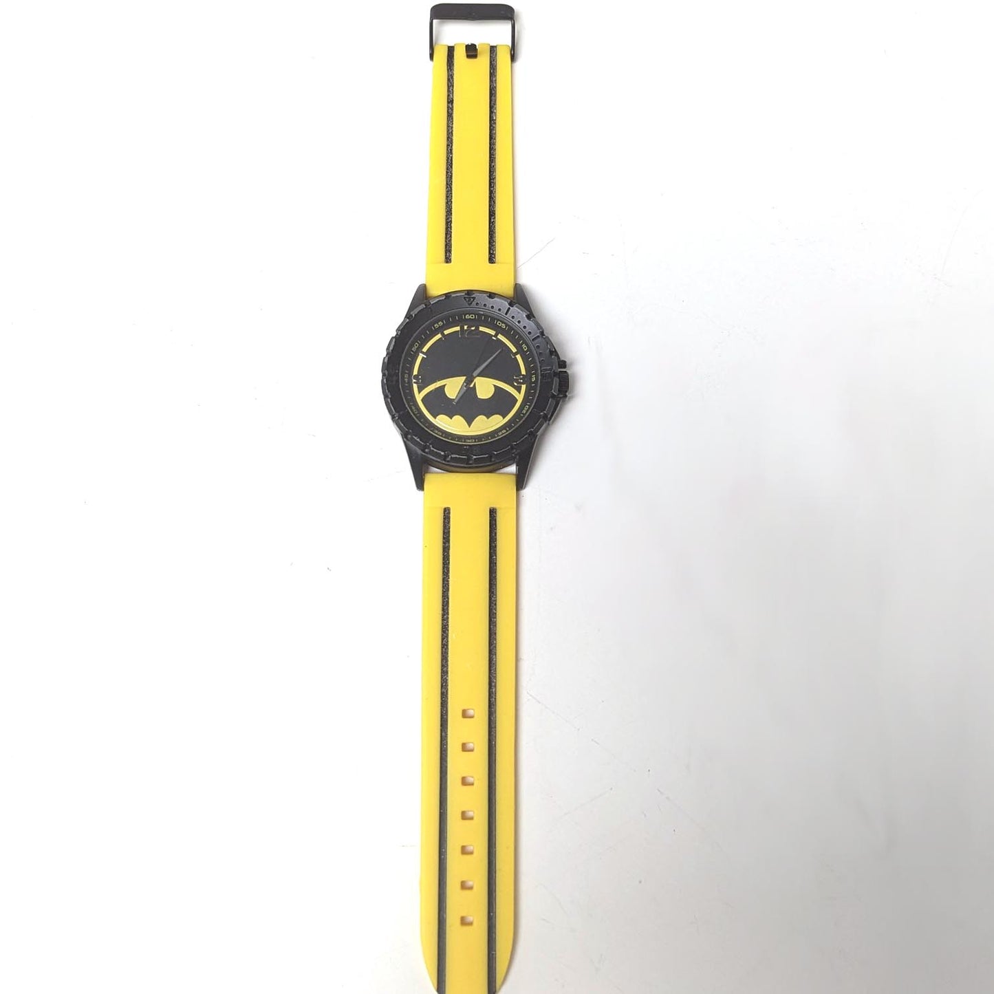 Batman Wrist Watch Accutime TM & DC Comics Yellow Silicone Band BAT9265