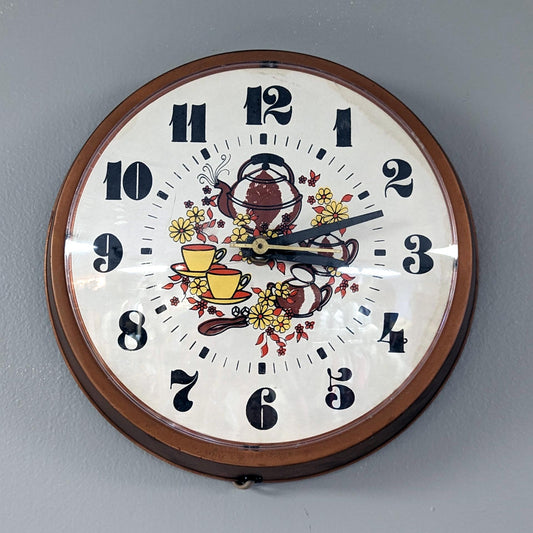 Vintage Ingraham Toastmaster Electric Kitchen Coffee Wall Clock