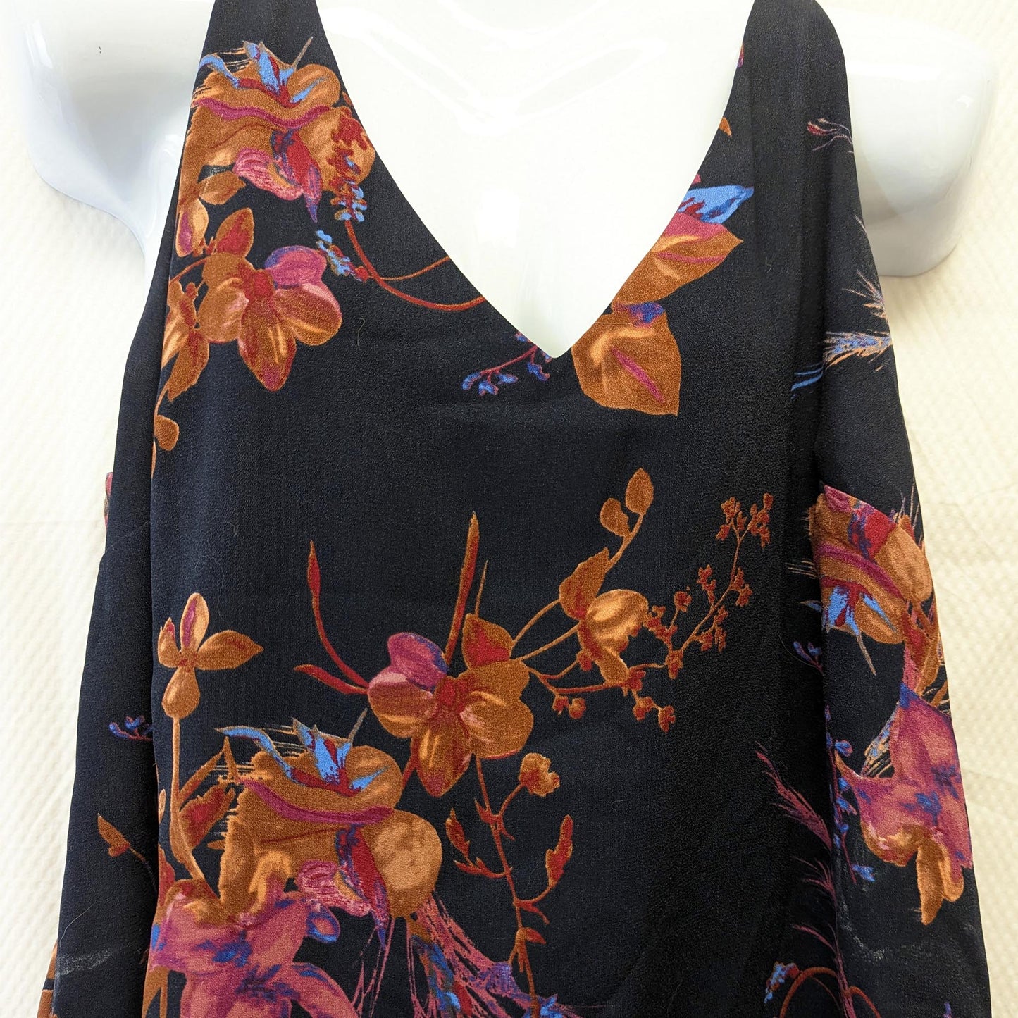 a new day Size XL Vibrant Floral Adjustable Strap Cami Fantasy Romantic Lined