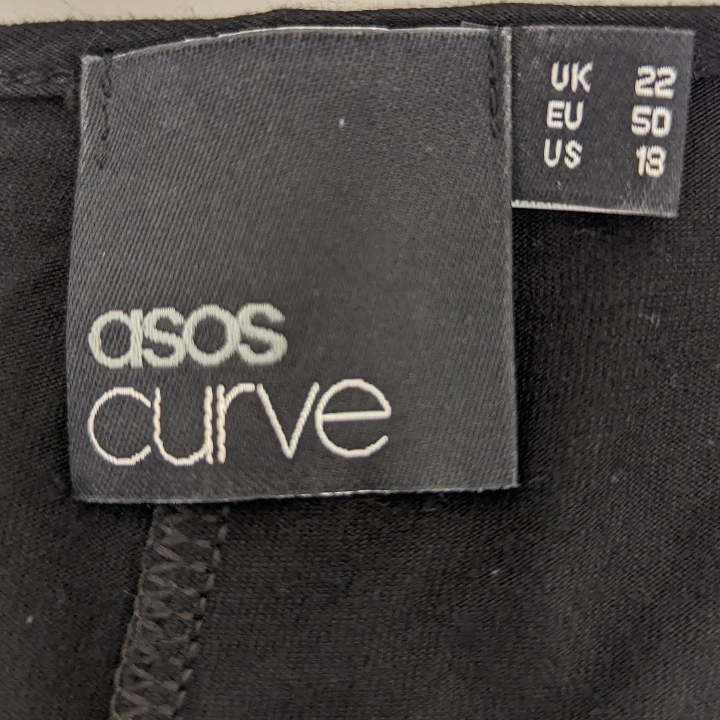 Asos Curve Plus Size 18 Black Blue Fringe Tank Top Jersey Knit Soft