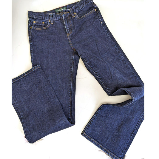 LRL Ralph Lauren Jeans Co. Women's Size 2 Classic Boot Cut Blue Jeans Dark Wash