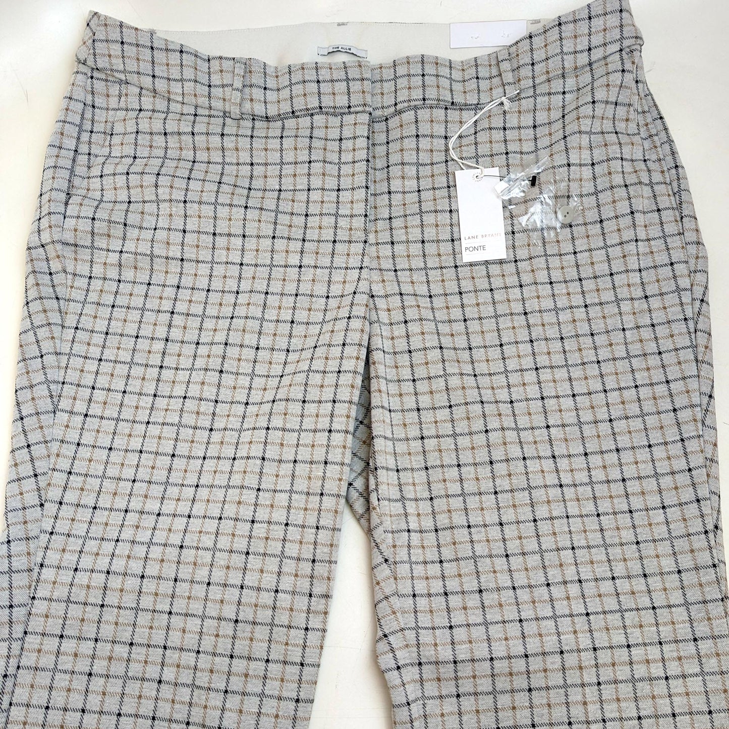 NWT Lane Bryant The Allie Plaid Stretch Boot Pants Comfort Waist Size 20