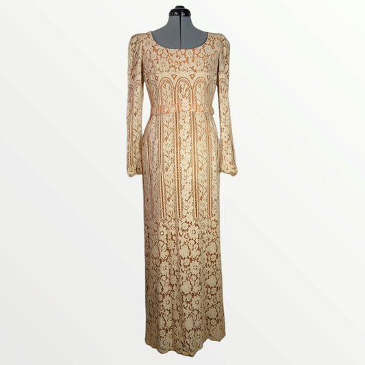 Vintage Mignon Couture Lace Gown OOAK - Prop Costume House
