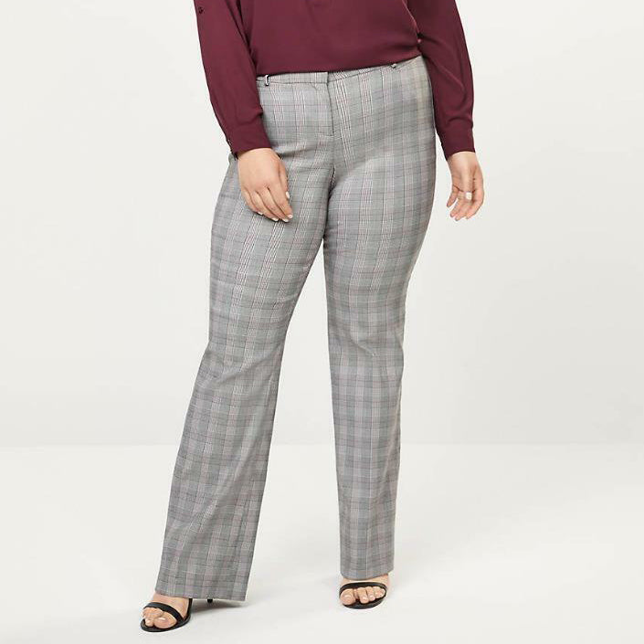 NWT Lane Bryant The Allie Plaid Stretch Boot Pants Comfort Waist Size 20